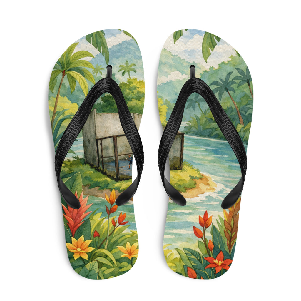 Flip flop with paradise squash court