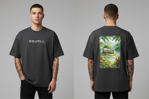 Equall Coal Tee Second Artwork Male Model