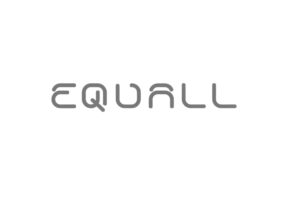 Logo of the brand 'EQUALL' on a white background