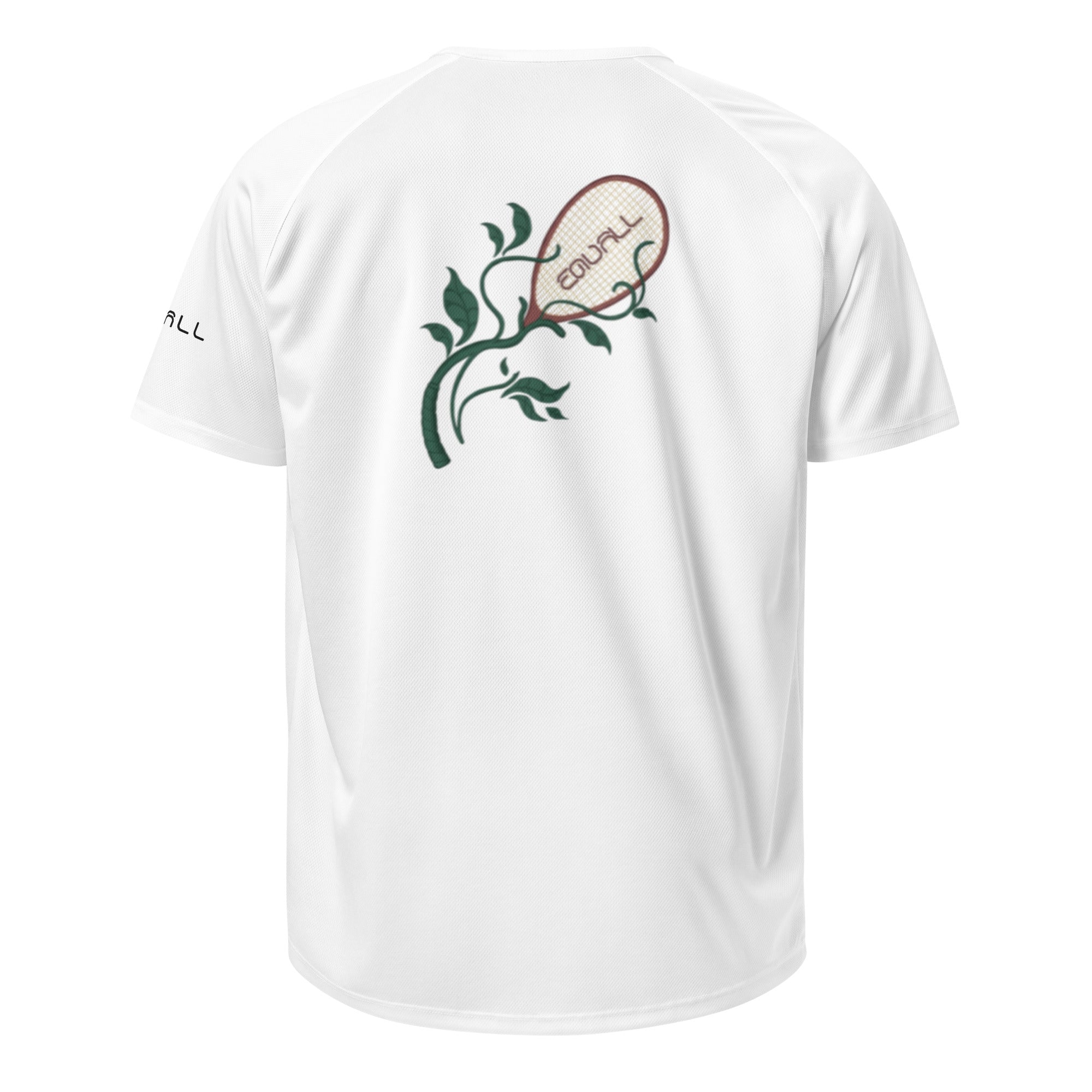 Back view showing art work