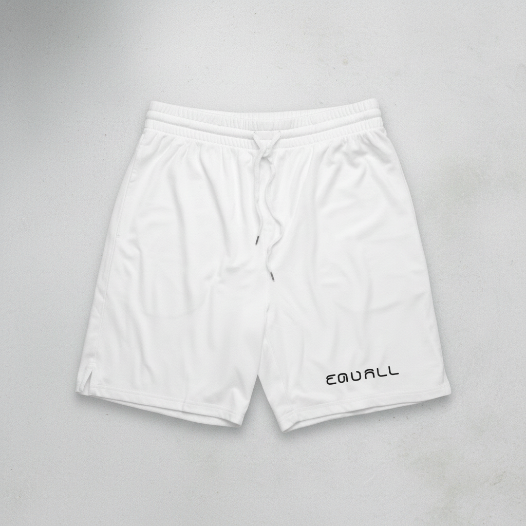 White Shorts minimal flat lay