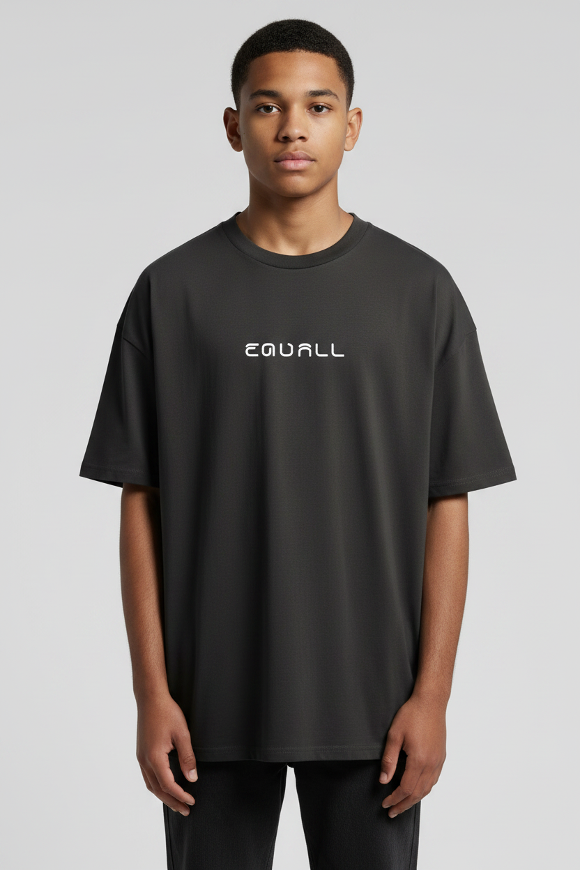 Youth Coal Plain Tee with Logo