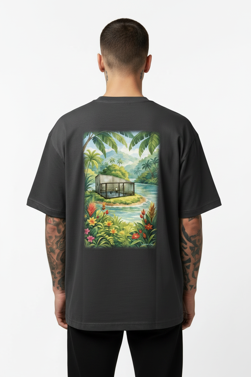 Youth Coal Tee Back Facing with Artwork