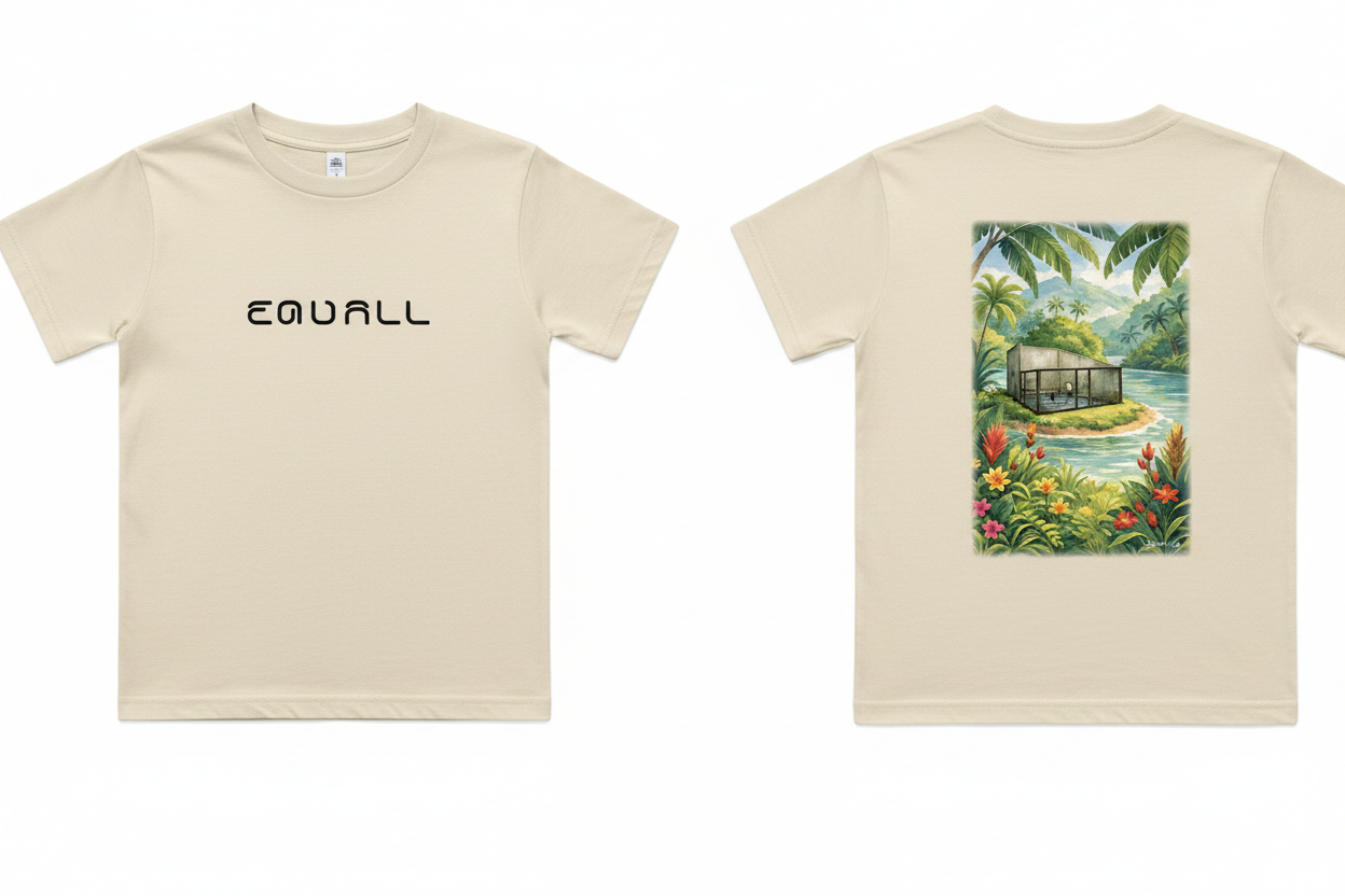 Youth Ecru Tee Mockup - Front & Back